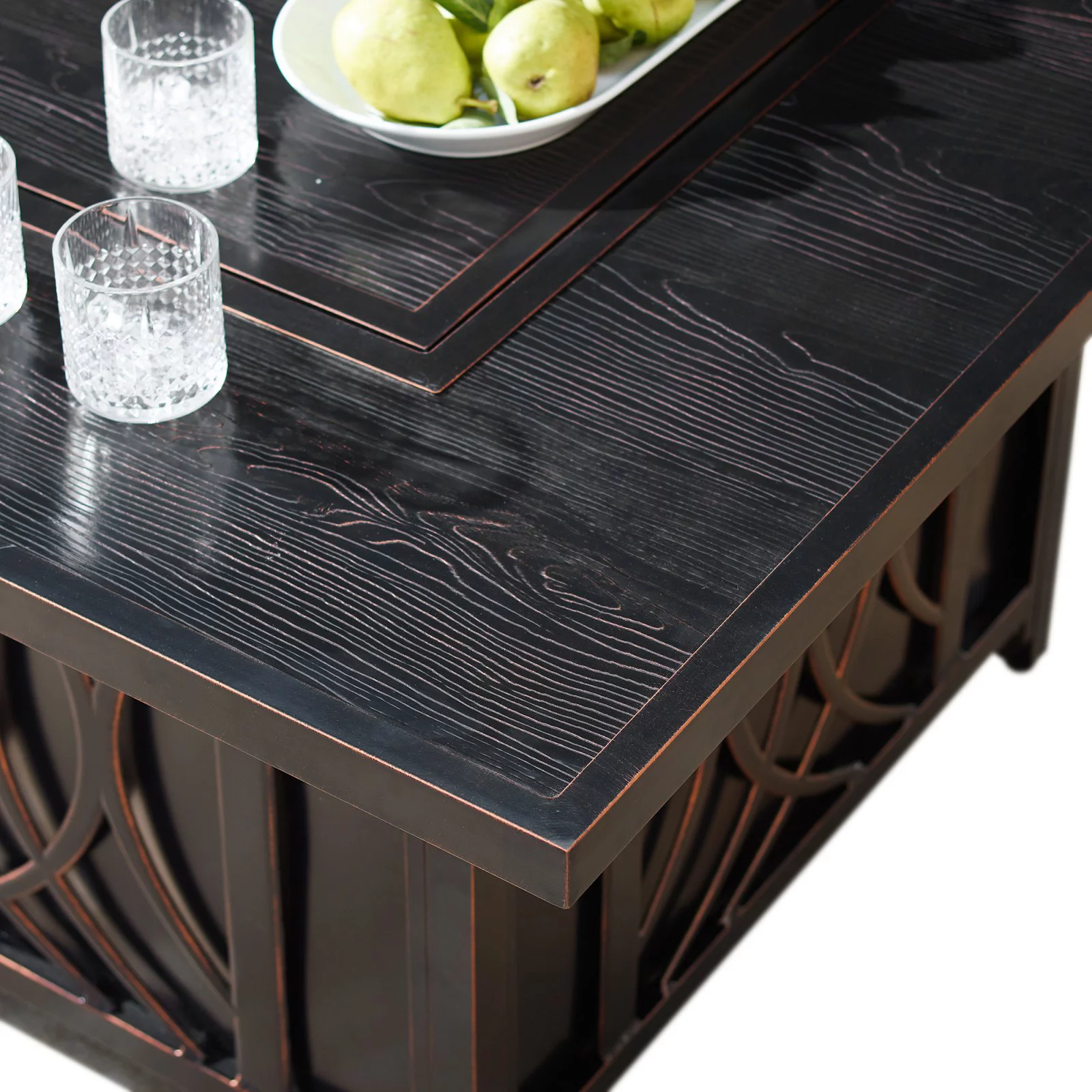 Oakland Living Cave 42 in. Square Propane Fire Pit Table