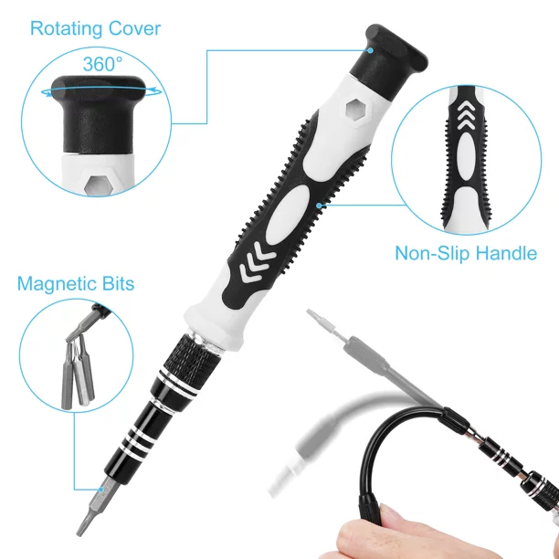 Precision Screwdriver Set with precision Bits, UrbanX 122pcs Magnetic Diy Driver Electronics Repair Tool Kit for Amazon Fire HD 10 (2019)