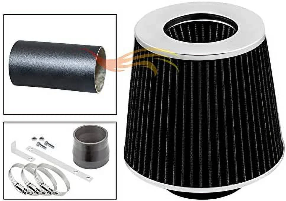 RW SERIES - MATTE BLACK PIPE GRAY - SHORT RAM INTAKE Compatible For CHEVY MONTE CARLO/IMPALA/PONTIAC GRAND PRIX