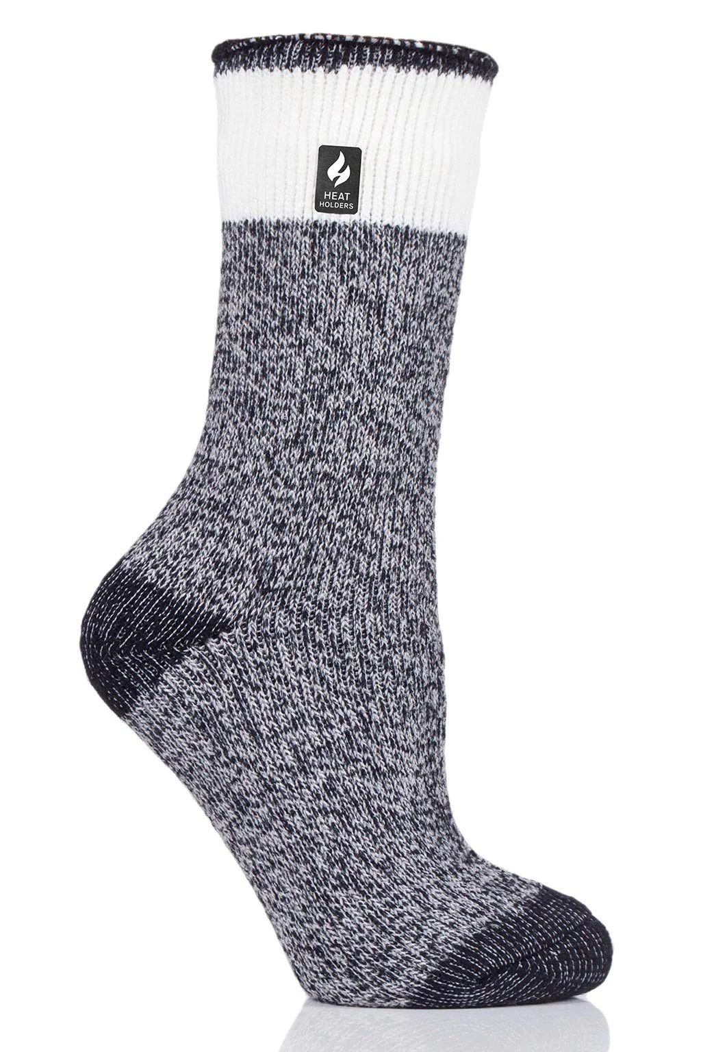Heat Holder Women's Willow Block Twist LITE Socks| Warm + Soft, Hiking, Cabin, Cozy at Home Socks | 5X Warmer Than Cotton Socks