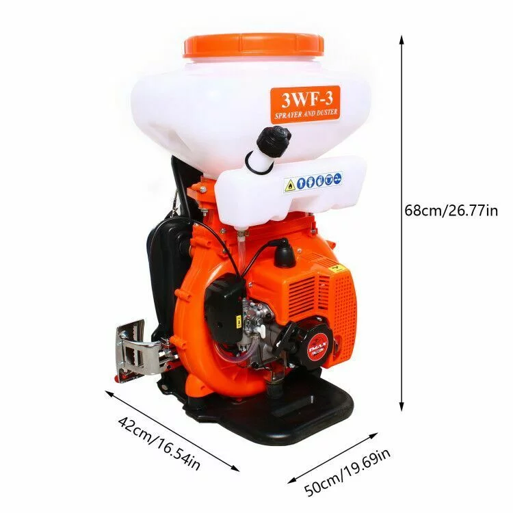 Miumaeov Backpack Fogger Sprayer Blower 3WF-3 14L Gas Mosquito Insecticide 7500 RPM