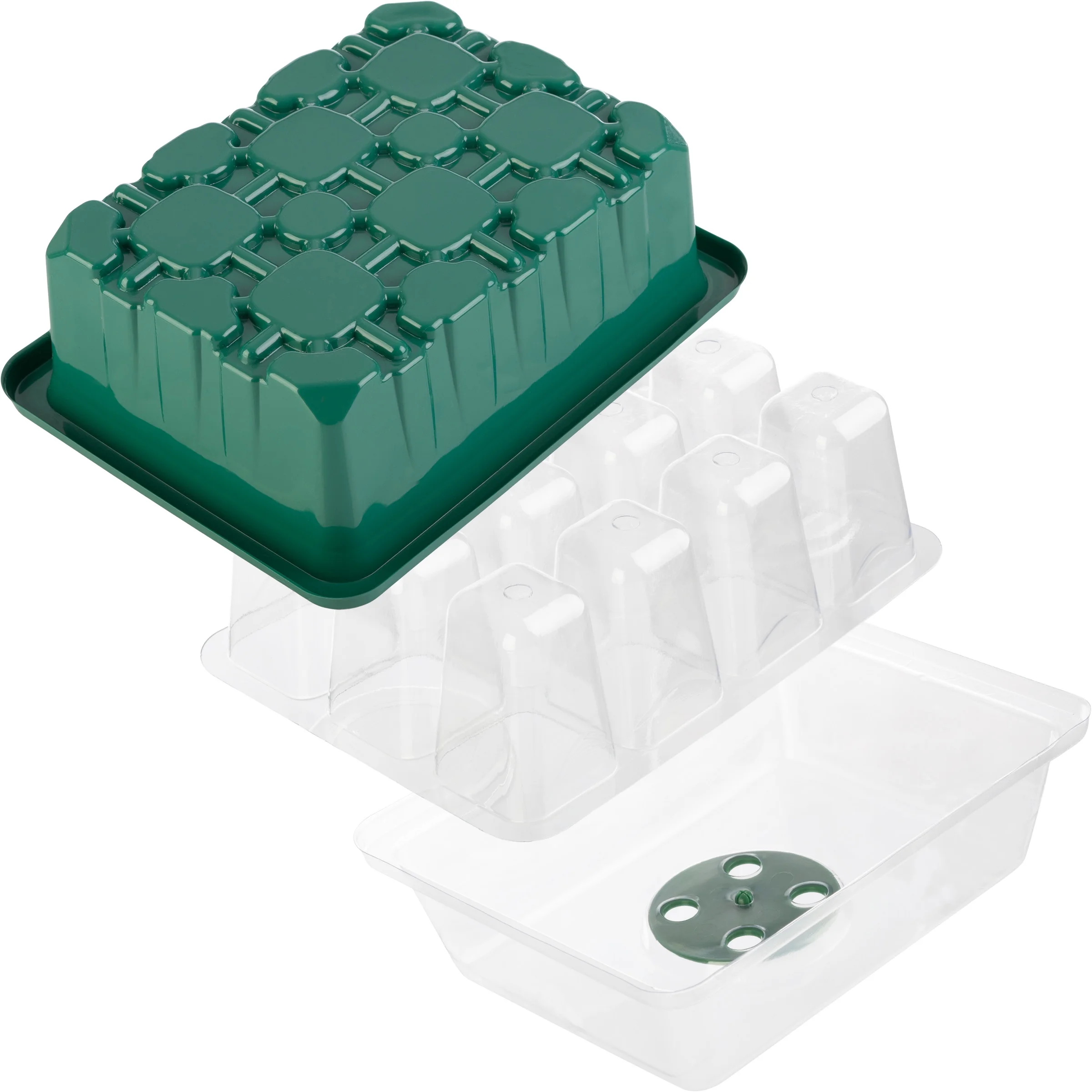 Home-Complete Seed Starter Tray 10-Pack - Plant Trays with Humidity Domes