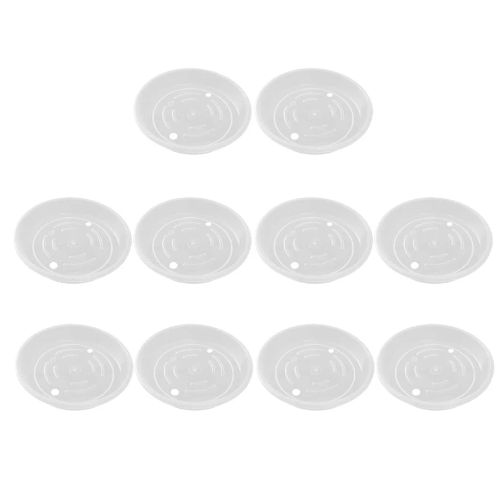 Plant Saucers in Thick 10 Packs of Flower Pot Saucers Round Plant Tray Waterproof for Drips Recycle Indoor or Balcony,15cm