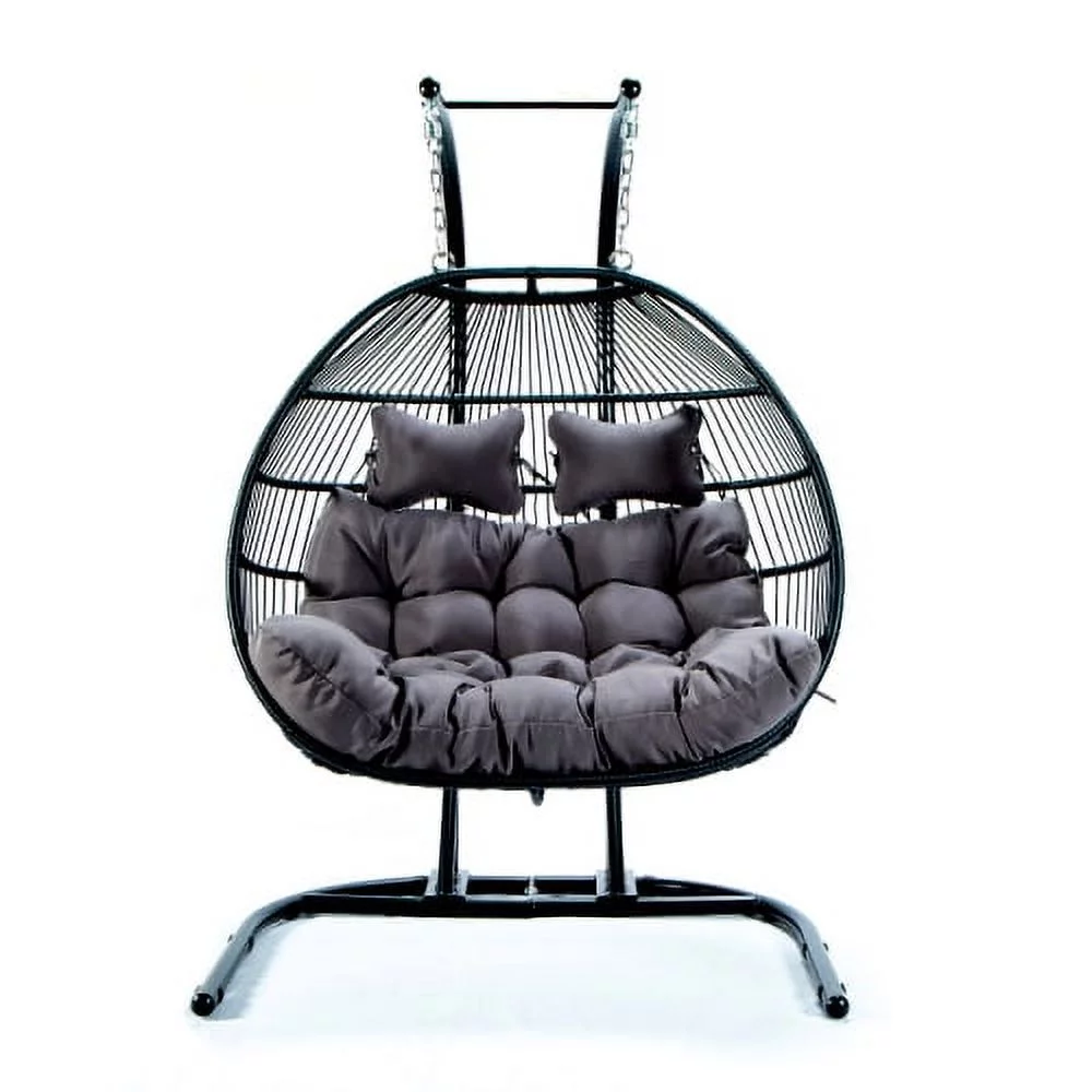 Buumin FOLDING DOUBLE SWING CHAIR w/CUSHION