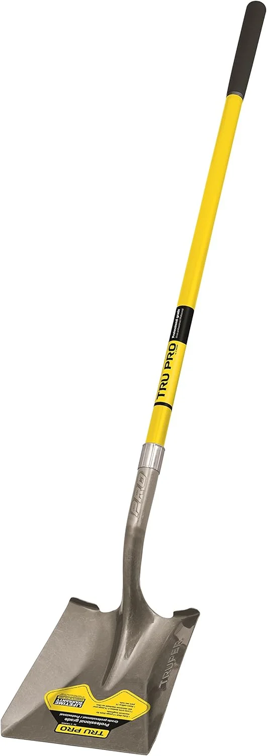 Truper 31199 Trupro Long Handle Fiberglass Square Point Shovel