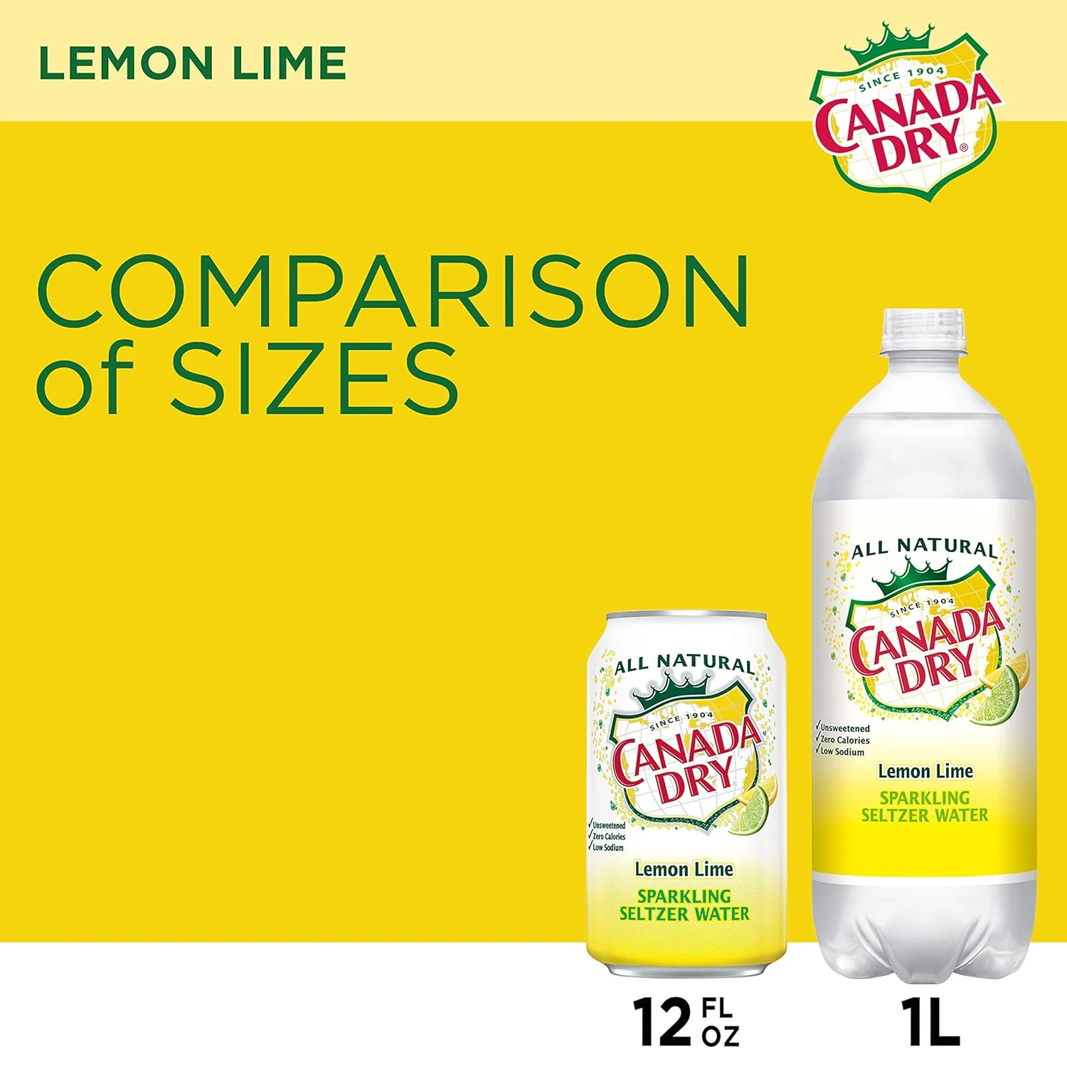 Lemon Lime Sparkling Seltzer Water, 12 Fl Oz Cans, 12 Count