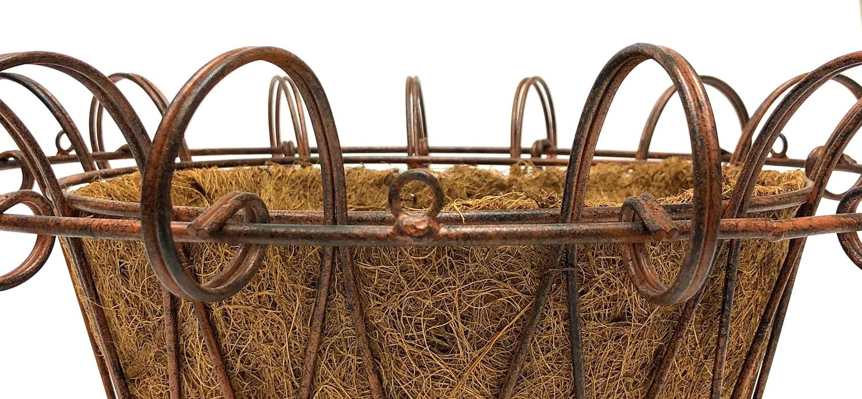 BA131 French Hanging Basket With Liner, Natural , 17