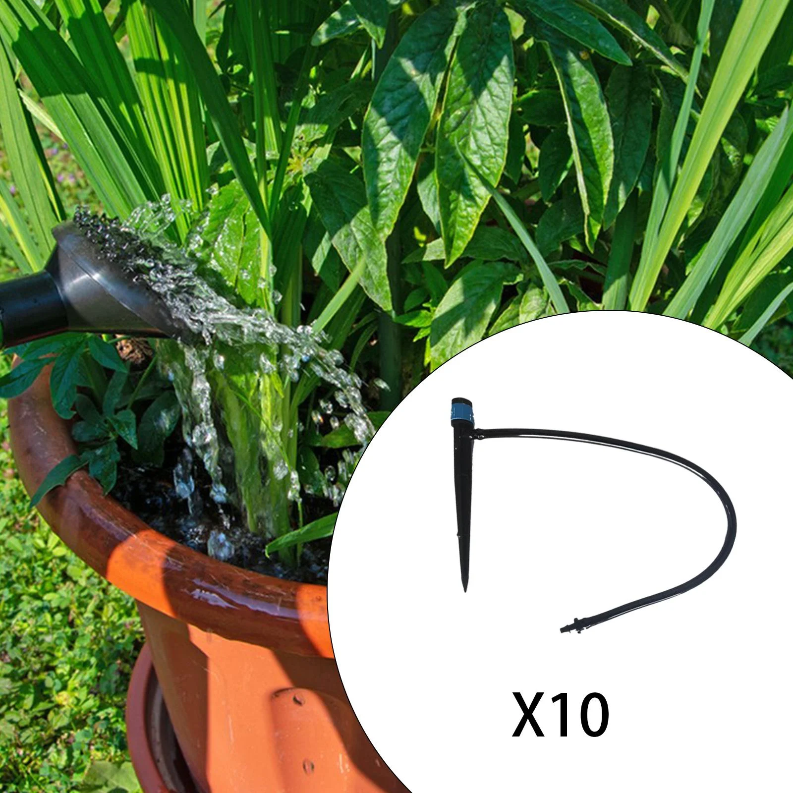 Gazechimp 10 Pieces Drip Irrigation Emitter Gardening Irrigation System for Lawn Patio