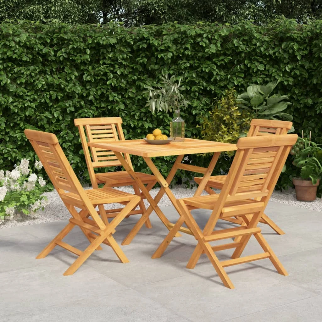 Andoer parcel,Set Table And Chairs Set Patio Piece Patio Set Wood Teak Patio Furniture Set 5 Piece Patio 3155034 Set Shcushan 1228022a Balcony Poolside Furniture Zeyuan