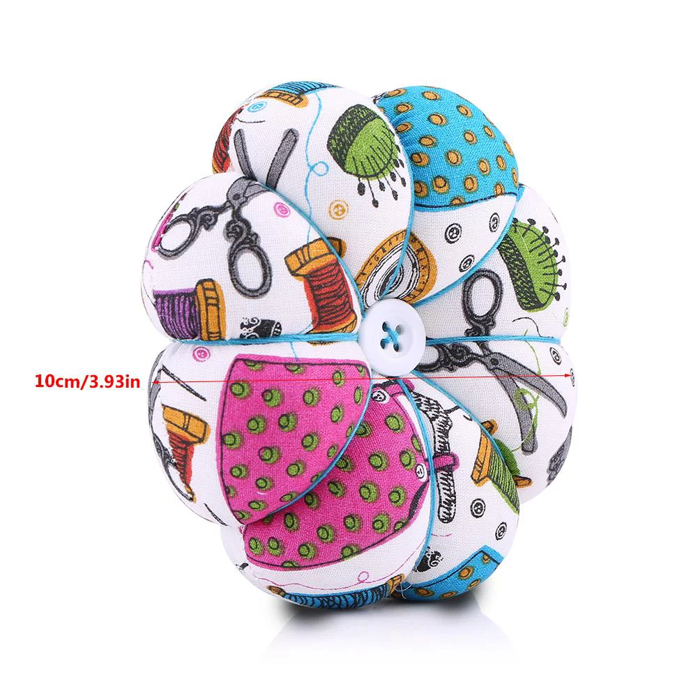 1 pcs Creative Pumpkin Fabric Sewing Needles Pin Cushion with Elastic Wrist Belt , Pumpkin pin cushions