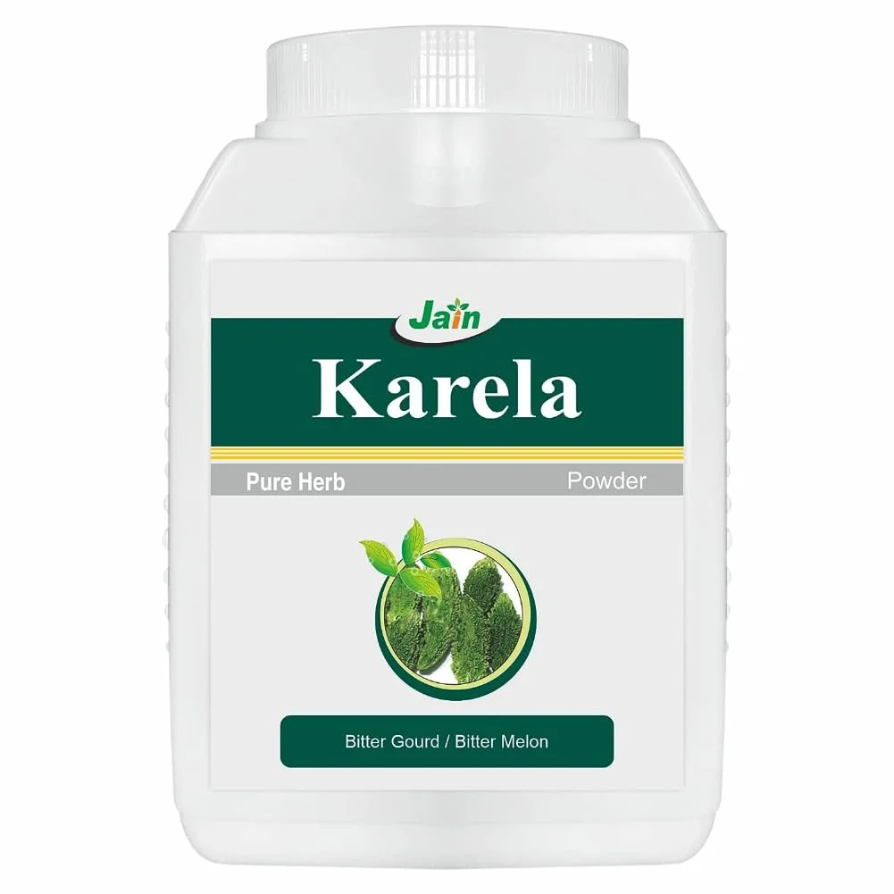 Jain Karela Powder - Cleanse Liver, Support Heart Health - 100% Natural - Rich In Antioxidants, Vitamins And Minerals - Diabetes Care - 400 G