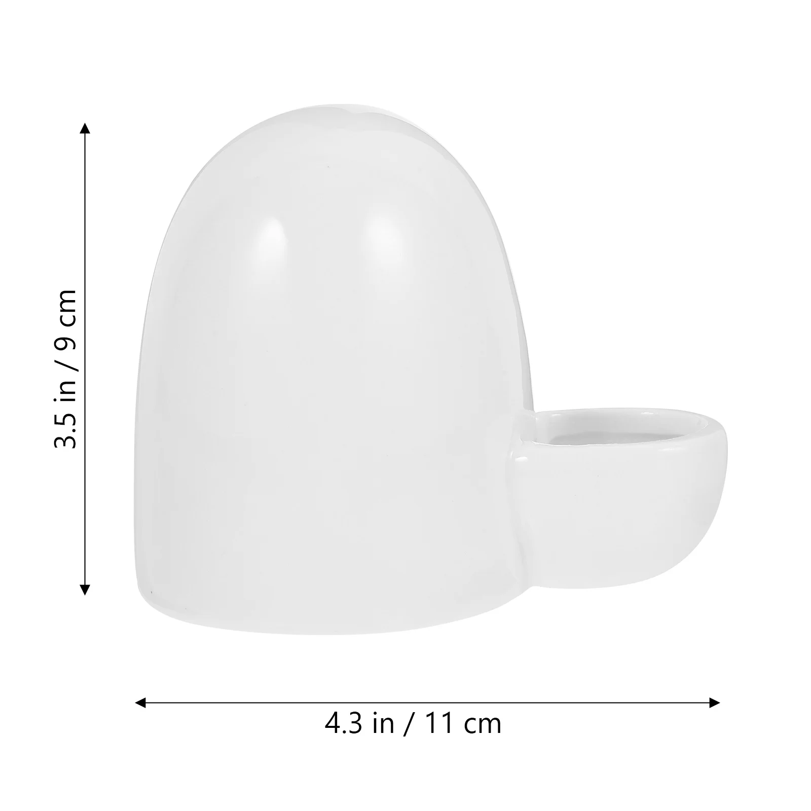 Pet Drinking Fountain Small Water Dispenser Dish Feeder Animal Bottle Automatic Glass White