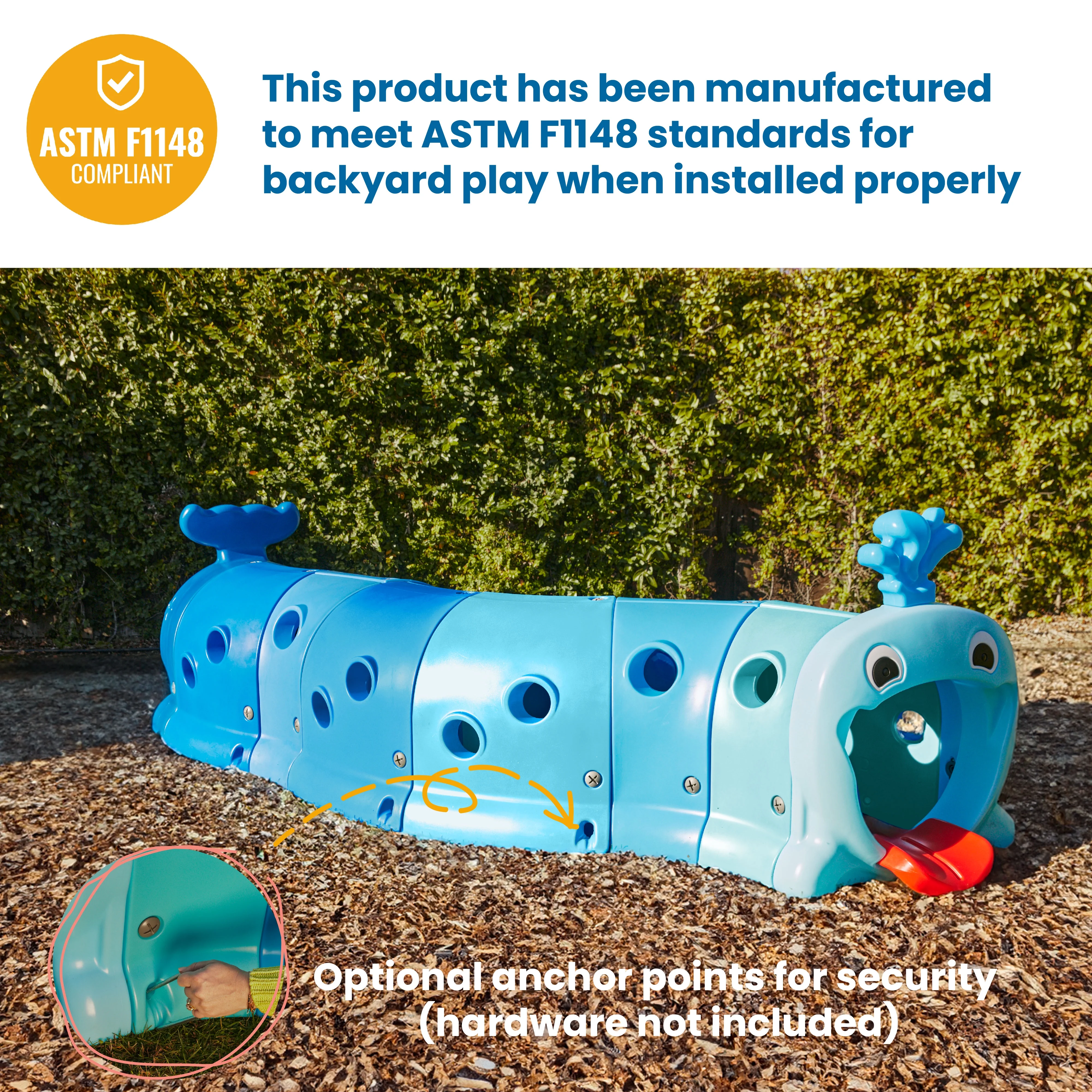 ECR4Kids Willow Climb-N-Crawl Whale, Mega