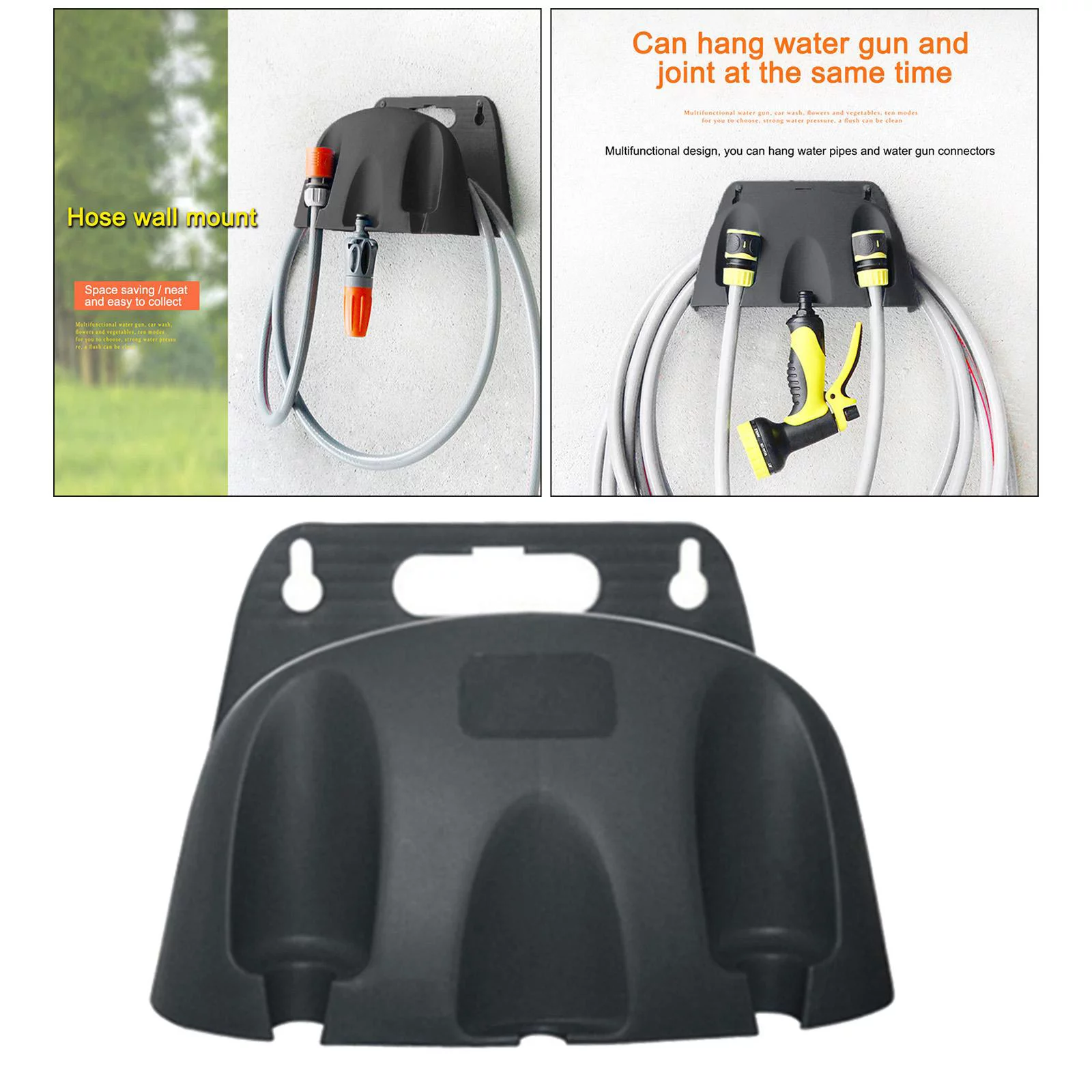 Outdoors Wall Mount Garden Hose Hanger Expandable Water Hose Holder Tidy