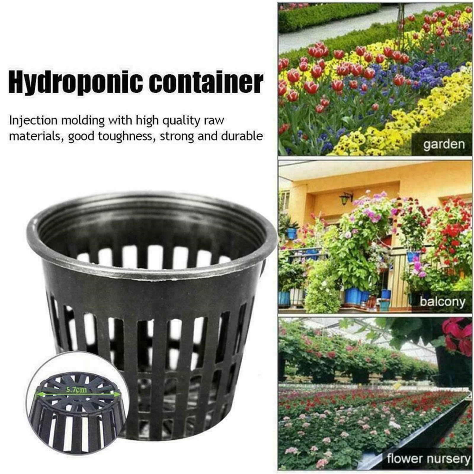 Sunward 10Pcs Garden Pond Plastic Planting Baskets Aquatic Planter Pots New Fast