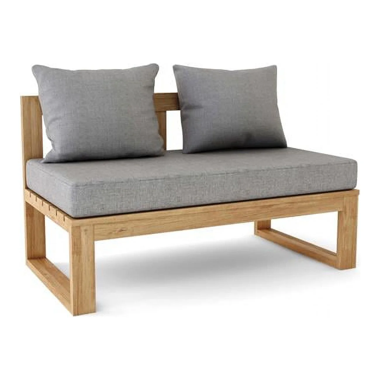 Straight Modular Deep Seating Set, Natural Smooth Well Sanded