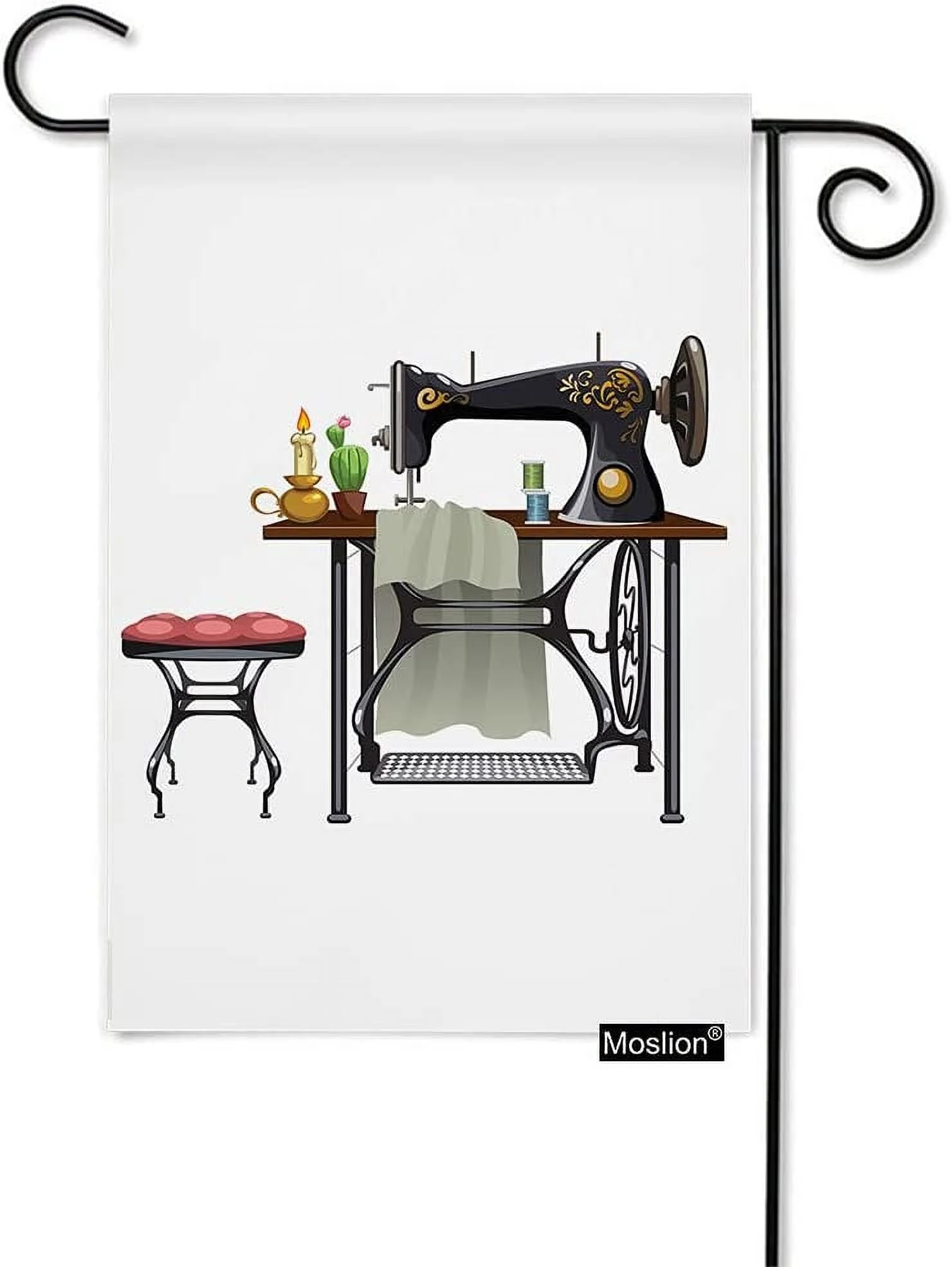 Seamstress Garden Flags Double Sided Home Textile Tailor Cactus Candle Line Chair Thread Stitch Yard Flag Banners Home Decorative Outdoor Villa