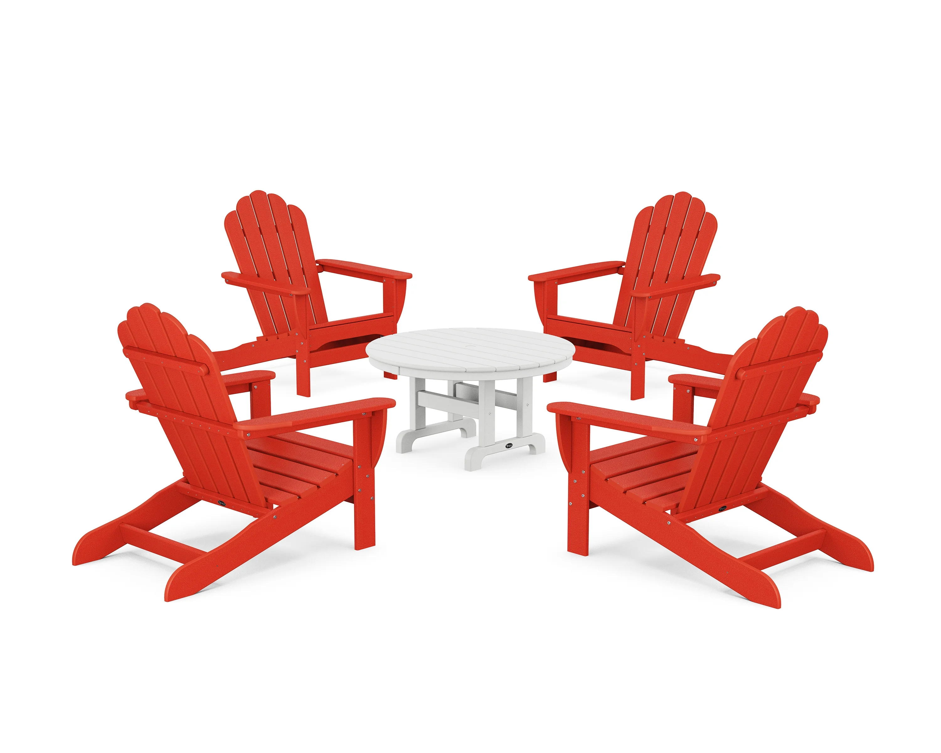 Trex® Outdoor Furniture™ 5-Piece Monterey Bay Oversized Adirondack Chair Conversation Group in Sunset Red