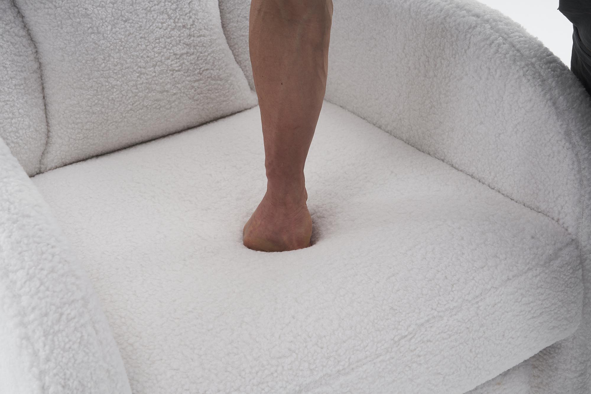 Fabric Nursery Rocking Chair With Adjustable Footrest