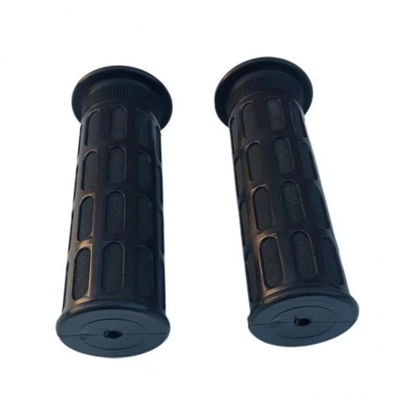 Colaxi 3x2 x Black Rubber Non-Slip Handlebar Grips for Wheelbarrow, Tractors, Mowers 3 Pcs