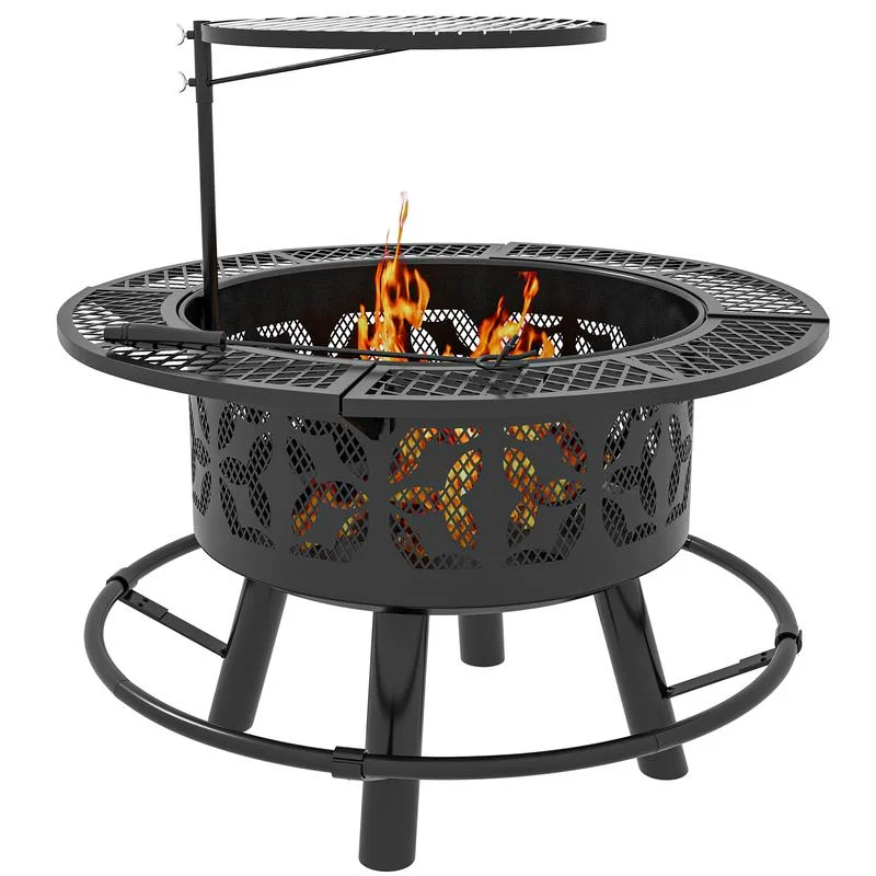 2-in-1 Fire Pit, BBQ Grill, 33