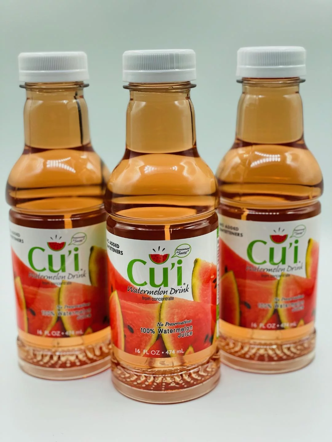 Cu'i Watermelon Juice Drink, 100% All Natural Watermelon Juice, 12 Pack, 16 fl oz