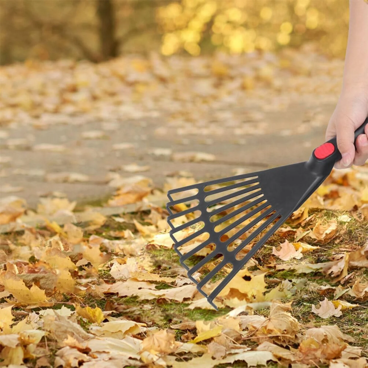 Effortless Essential Hand Leaf Rake: Small Plastic Tool for Gardening with Convenient Hang Hole - Ideal for Easy Soil Loosening and Planting - Must-Have for a Smooth Gardening Experience