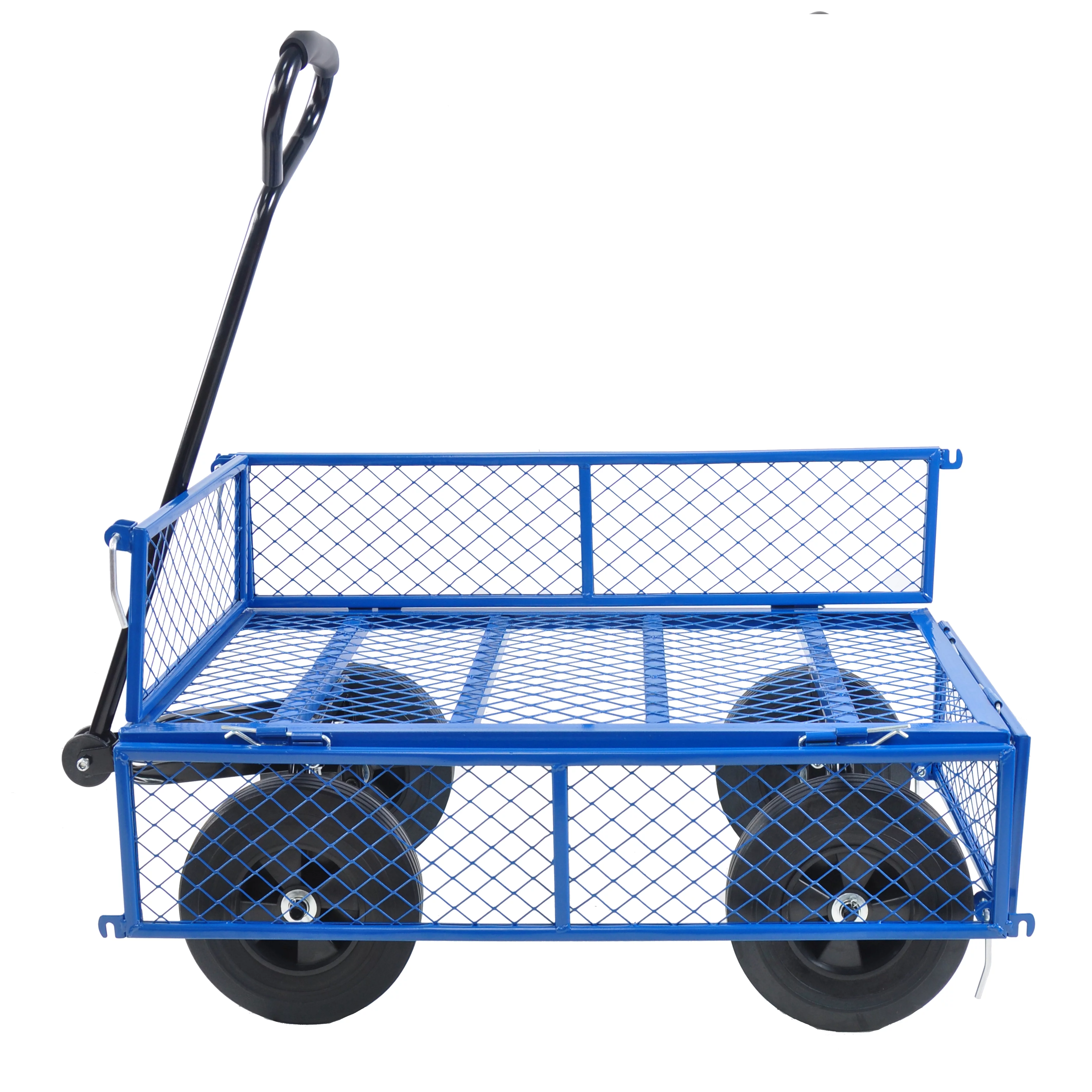 Four sided detachable 10 inch solid wheel garden car