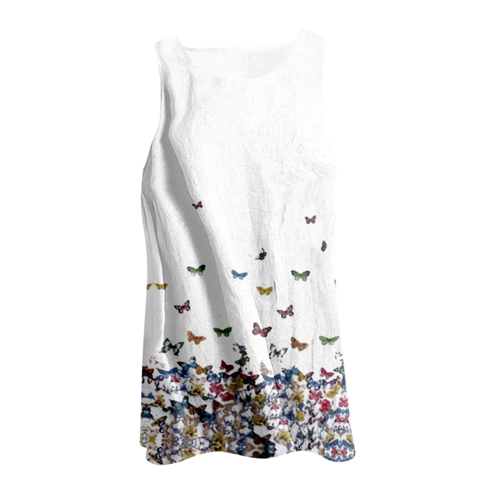 VBARHMQRT Holiday Dress for Women 2024 Elastic Cotton and Linen Comfortable Casual Beach Dress Flame Seedling Sunflower Tie Dye Small Flower Print Long Dress Casual Dress Prom Dress Heart Print Dress