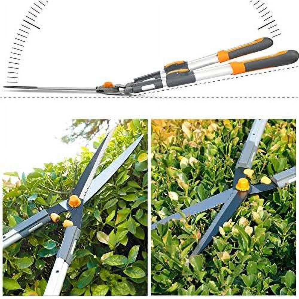 AIRAJ Telescopic Hedge Clippers & Shears,Extendable Hedge Clippers Heavy Duty,7.5
