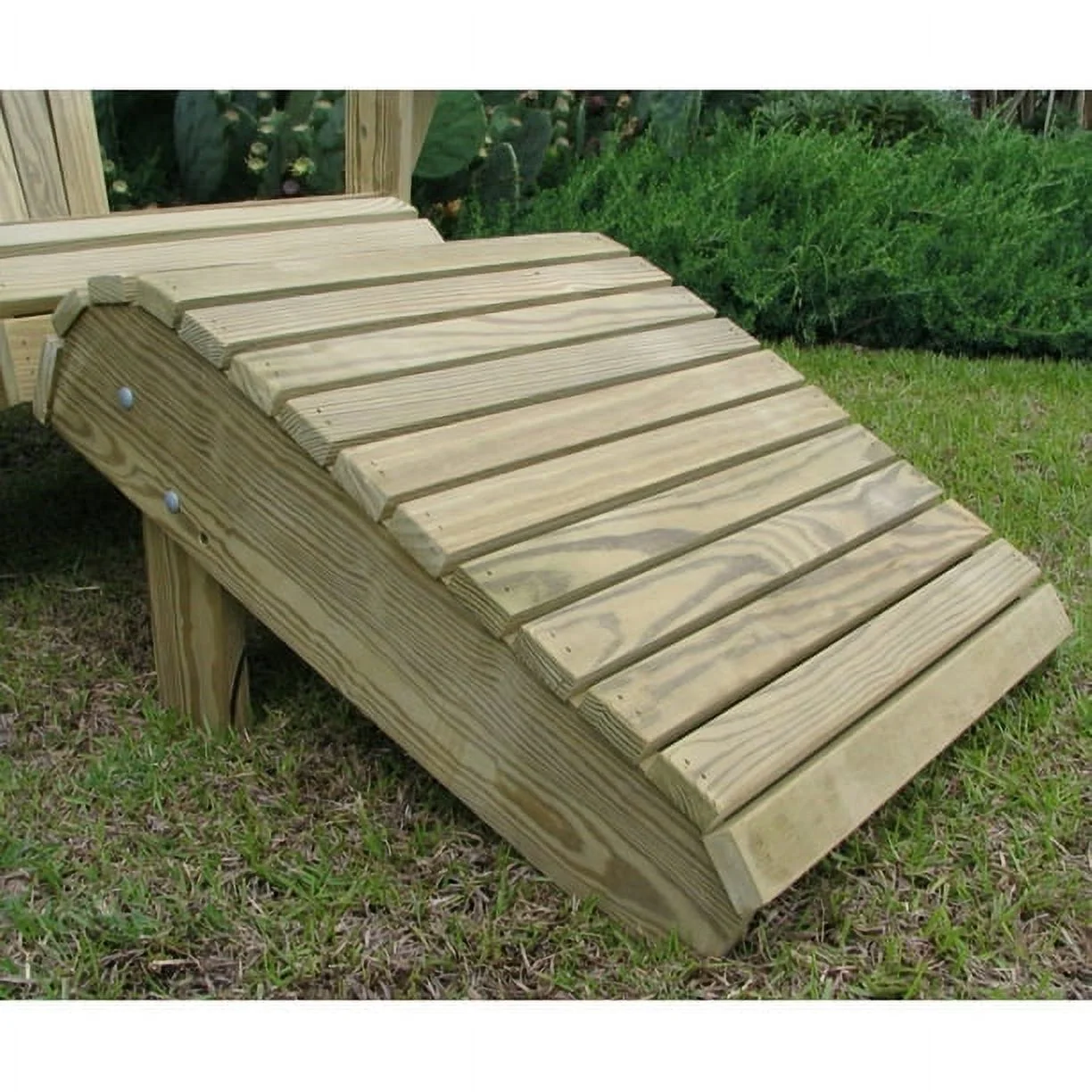 Weathercraft® Patio Conversation set.  4-Piece Adirondack set and accessories. 2 - Chairs and 2 - Footrests