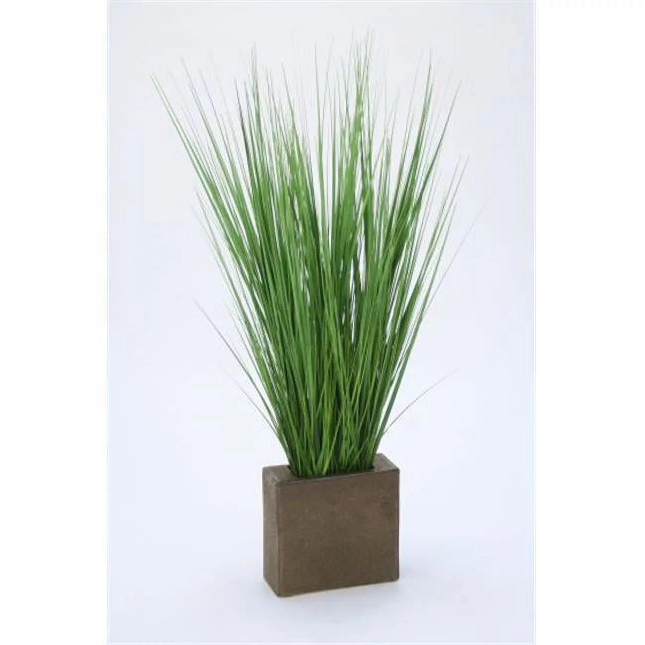 Distinctive Designs 2924C Grass in Rectangle Metal Planter - Greens