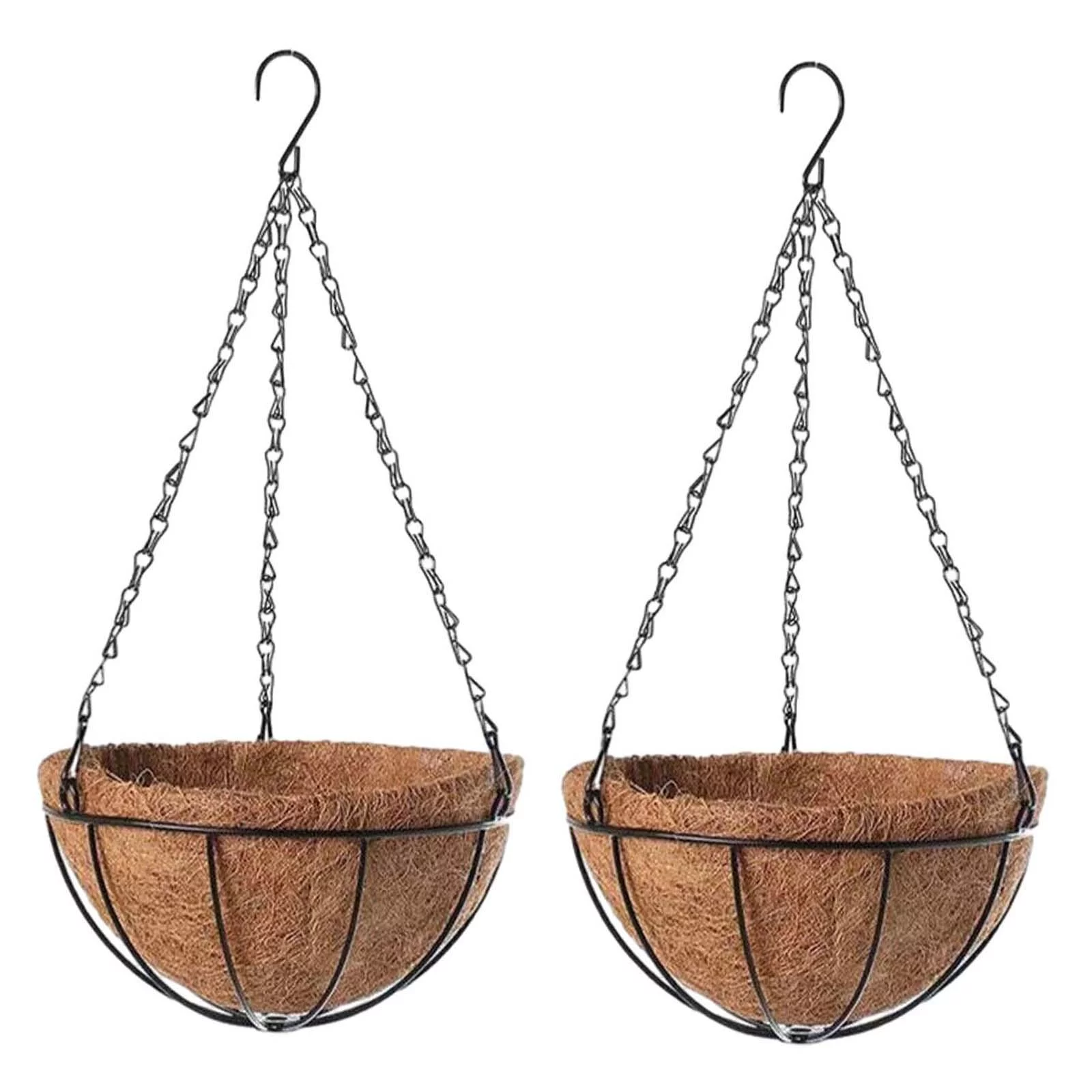 8'' Hanging Planter Rustic Hanging Flower Plant Pot for Corner Balcony Patio