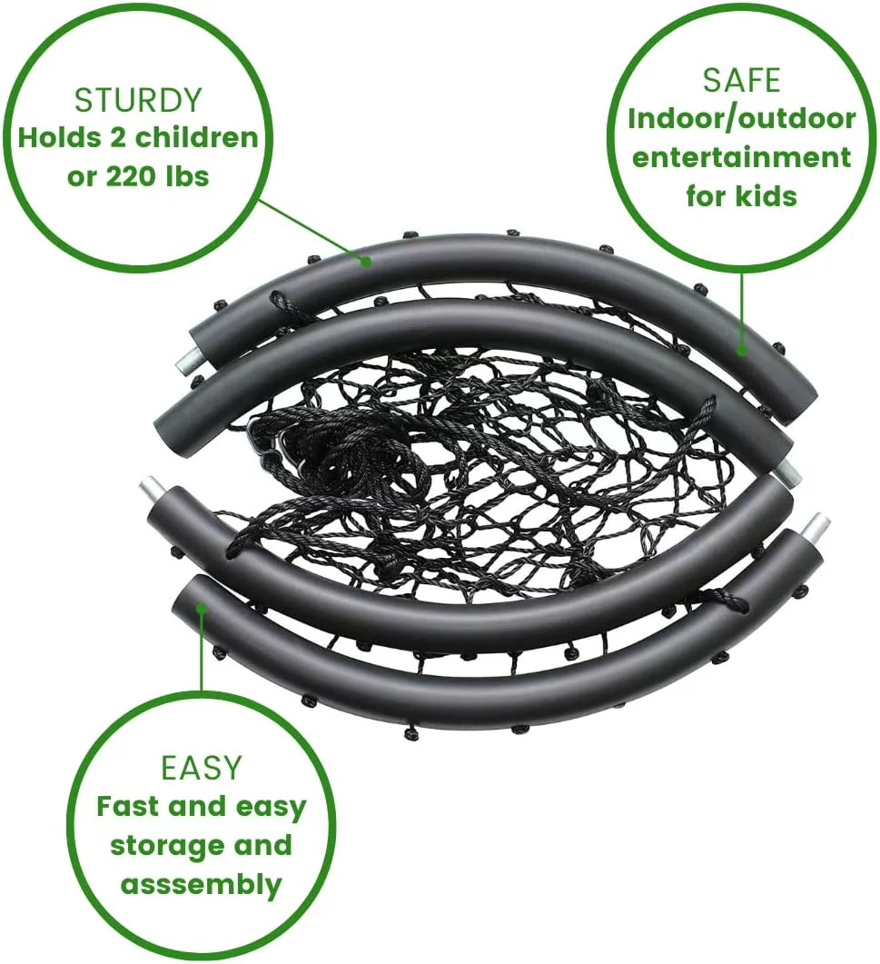 Tree Net Swing w Hanging Rope and Rings- Giant 40