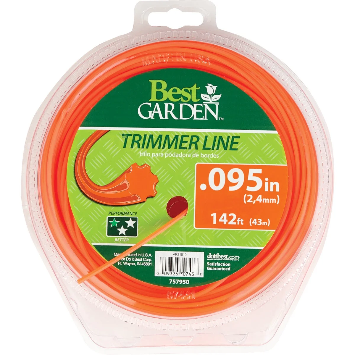 Best Garden 0.095 In. x 142 Ft. 7-Point Trimmer Line 16253