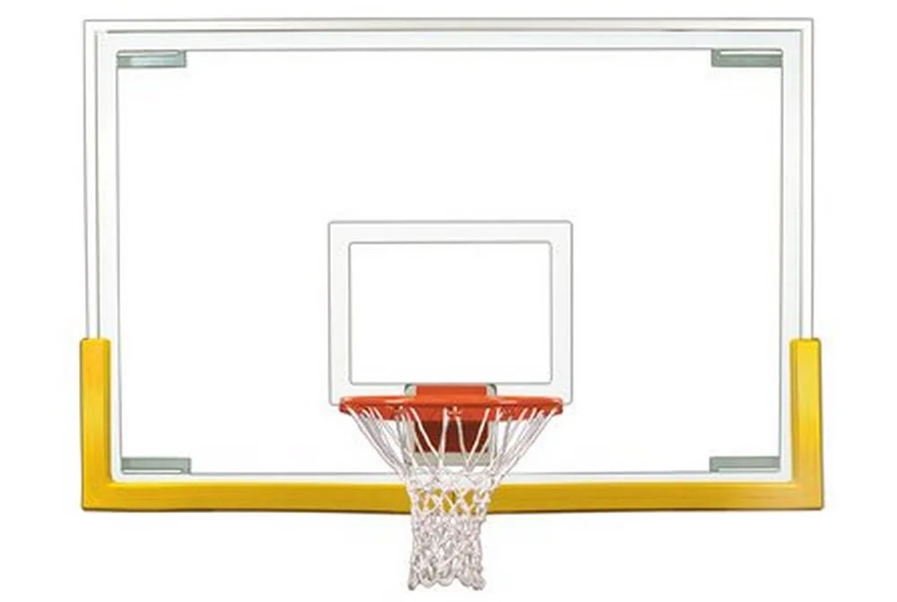 First Team Tradition Upgrade Package Steel-Glass Gymnasium Backboard44; Rim & Pad Upgrade Package- Forest Green