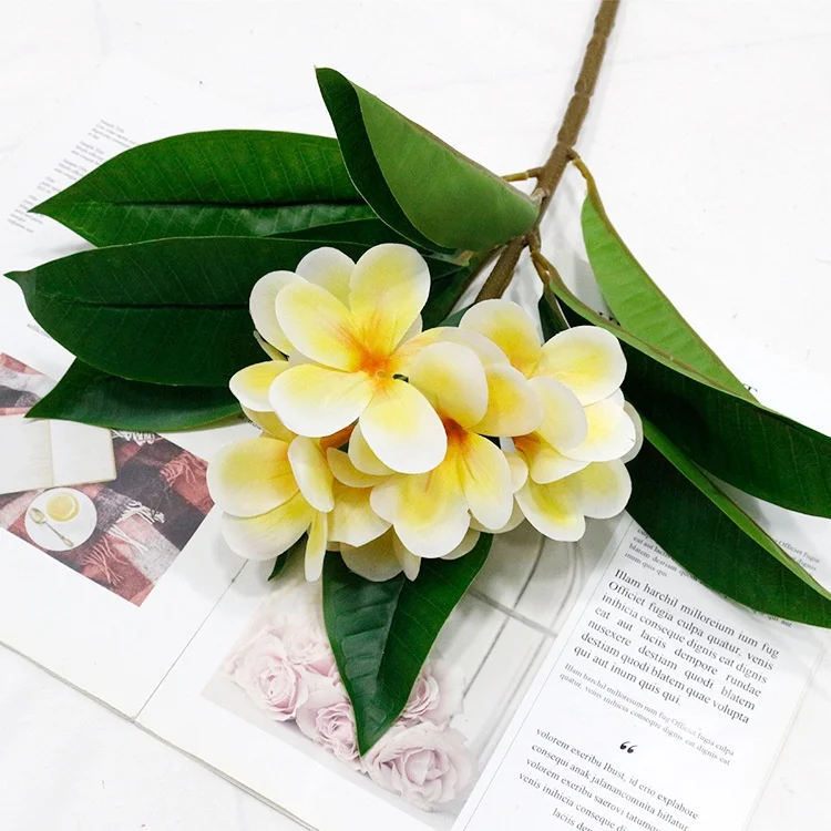 Meirui Simulation Single Branches Affordite Egg Flower Living Room Garden Landscaping Tree Hanging Bells Stone Banyan Flower Sea Golden Shaye