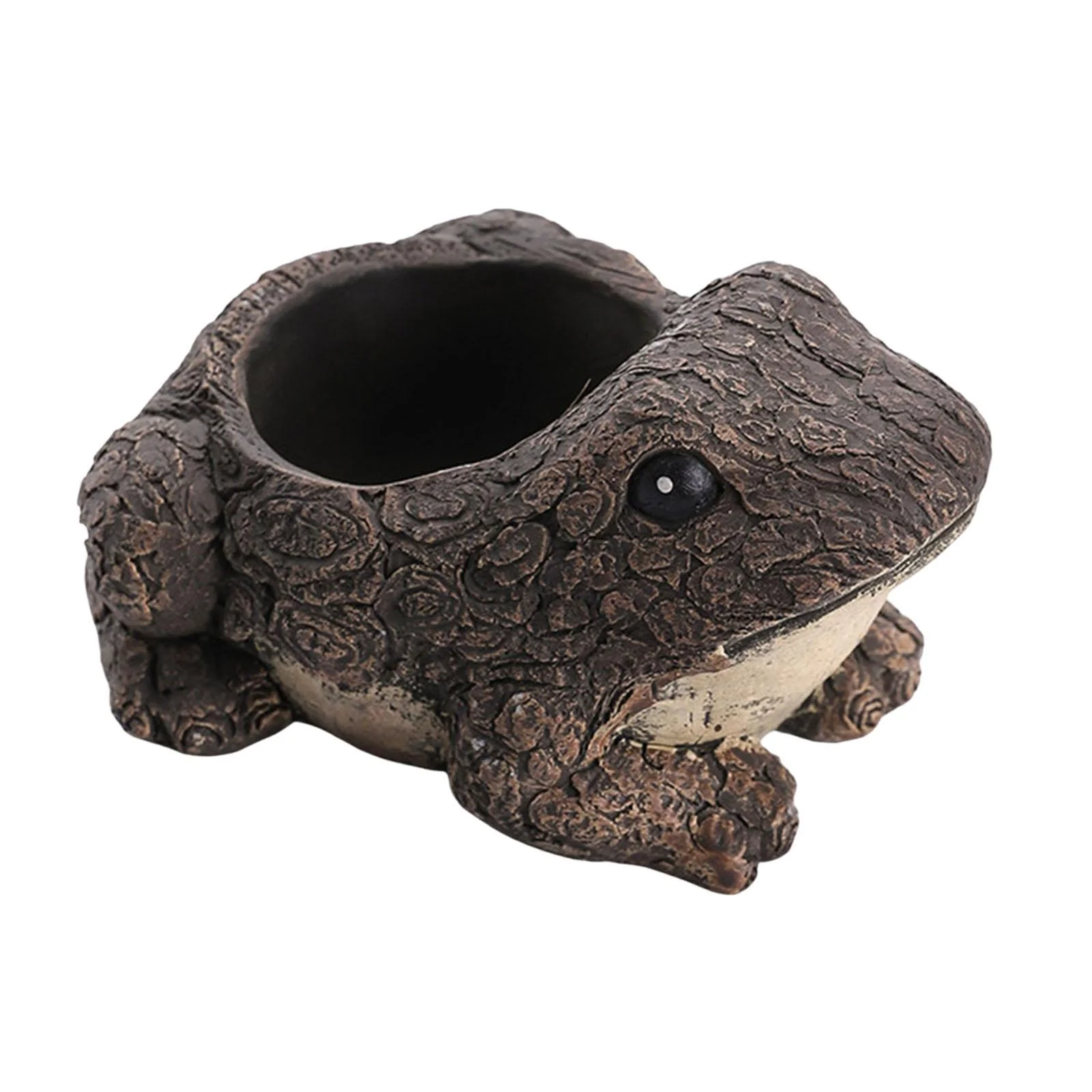 jicheng Animal Planter Pot Art Collection Succulent Pot for Courtyard Yard Bookshelf Frog