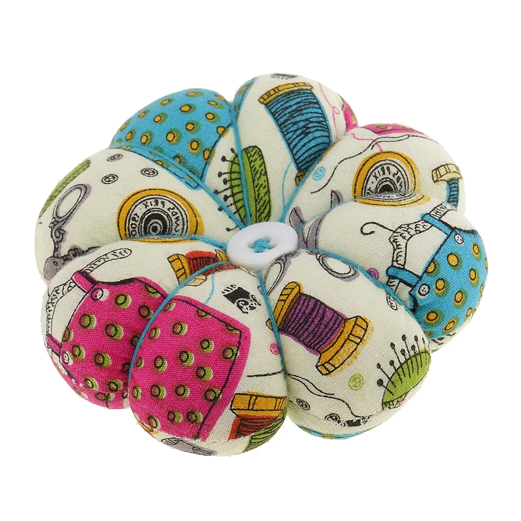 Handy Pumpkin Shaped Pin Cushion with Wrist Band Wearable Pincushion