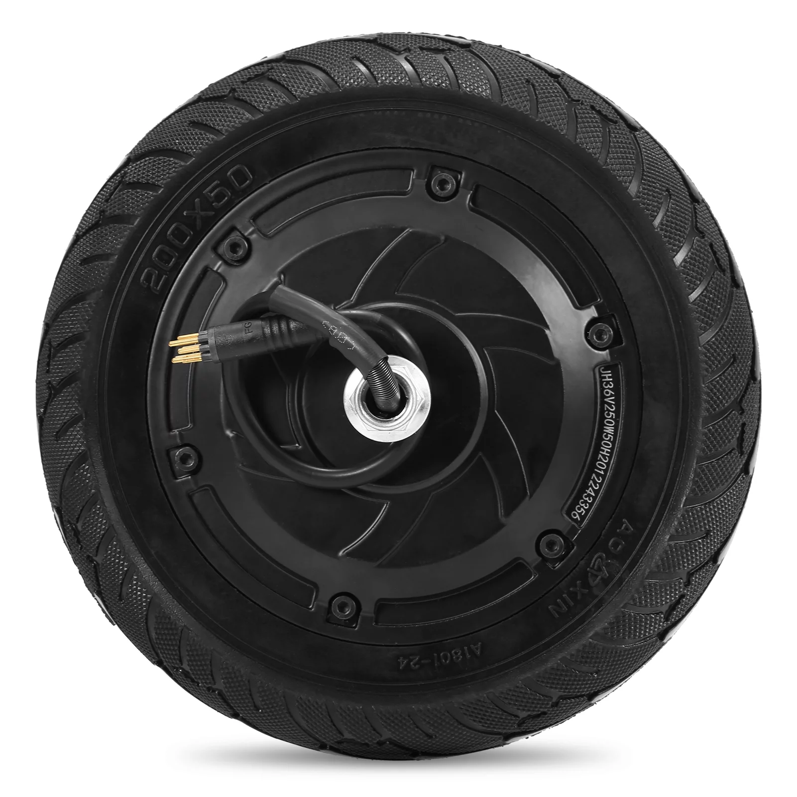 Maboto 350W Electric Scooter Engine Motor Tire Front Wheel Solid Tire Engine Motor Driving Tire for Kugoo