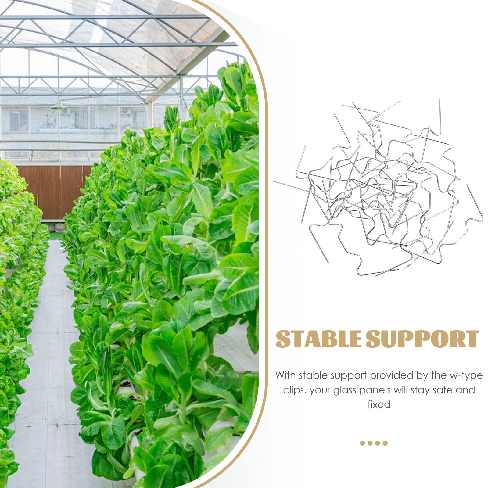 Jibingyi 25 Pcs Glazing Clips Greenhouse W Clips Stainless Steel Fixing Clips Metal Holding Clips