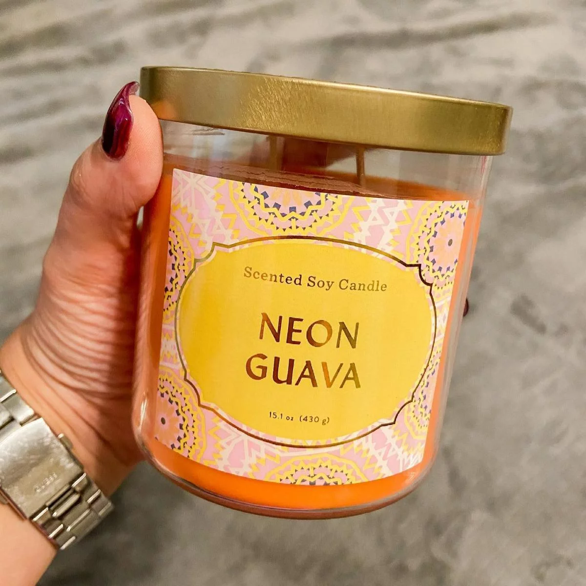 4.1oz Lidded Jar Neon Guava Candle - Opalhouse™
