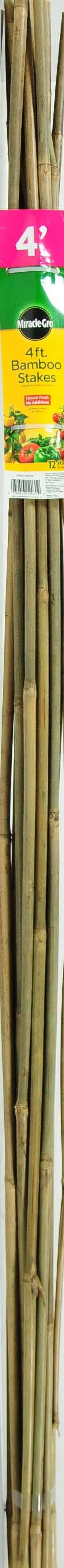 Scotts Miracle Gro 4' Natural Bamboo Stakes, 12- stakes per pack