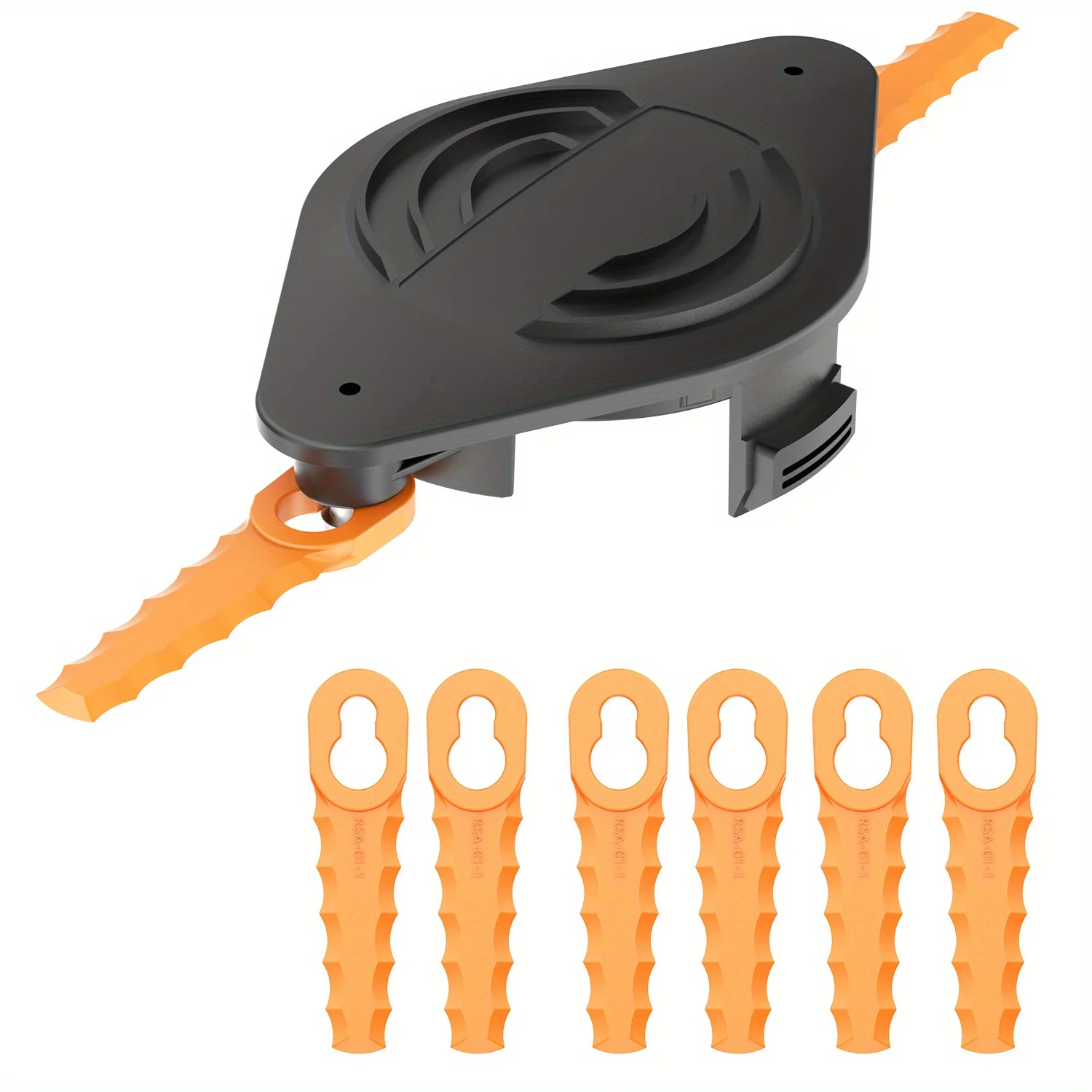 1 Set Weed Eater Bladed Head, Compatible With Black Decker GH900 GH600 LST522 LCC140, Can Replace AF1003ZP, AF-100-32P Replacement Spools (1 Trimmer Head+8 Replacement Blades)