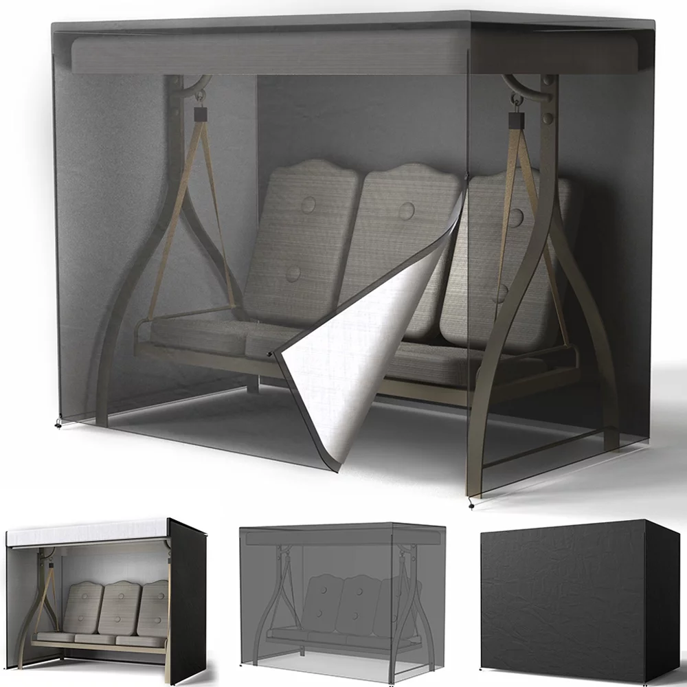 Willstar Garden Swing Waterproof Seat Covers 3 Seater Hammock Cover Furniture Shelter Heavy Duty Dust UV Rain Resistant Protection Cover 170 X 145 X 220cm