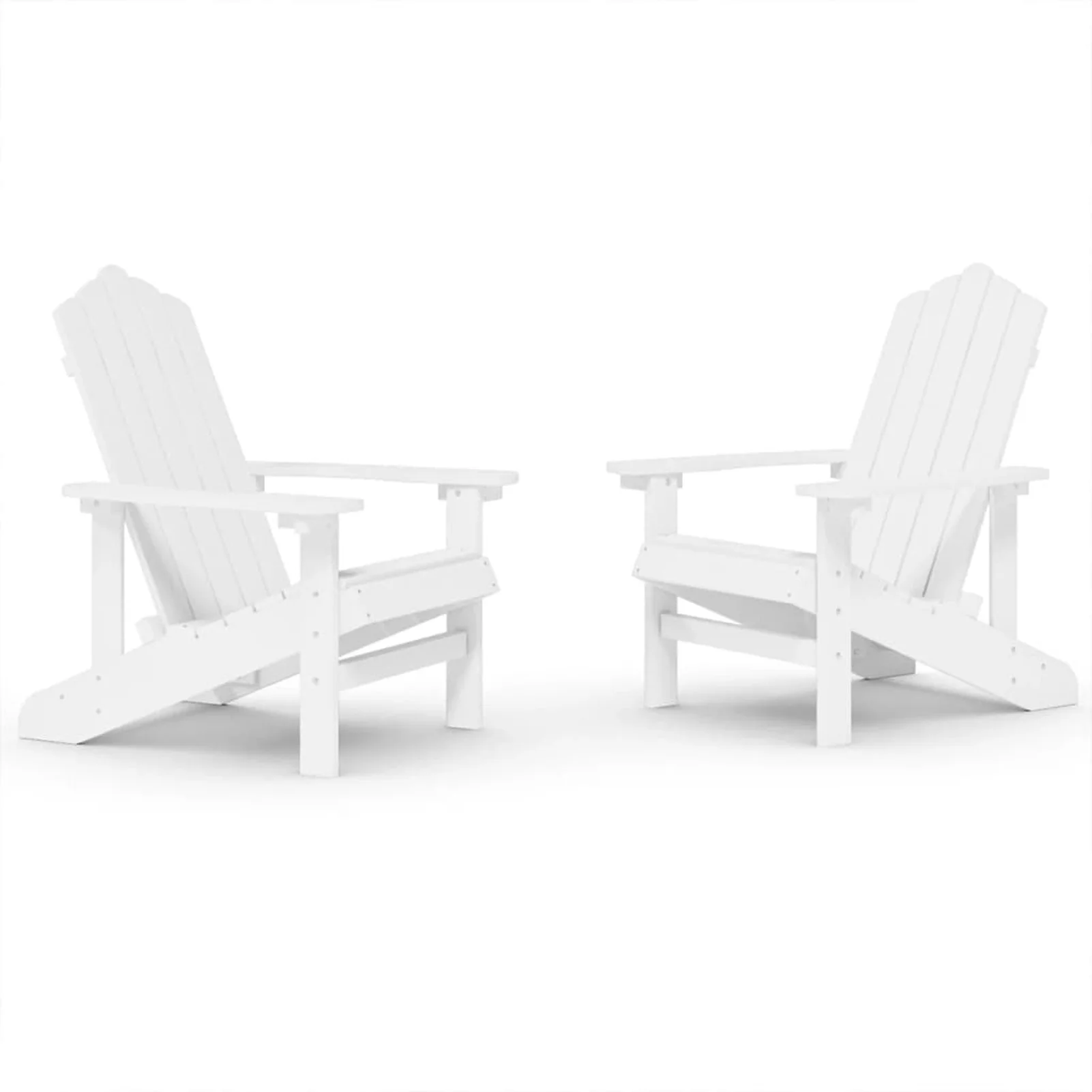 Andoer parcel,Hdpe White Patio Chairs Patio Lawn Chair2 Pcs Hdpe Wood Chair Patio Chair 2pcsDeck Lawns Weather Resistant Patio Vidaxl Set Of 2pcs White Chair Hdpe Steel