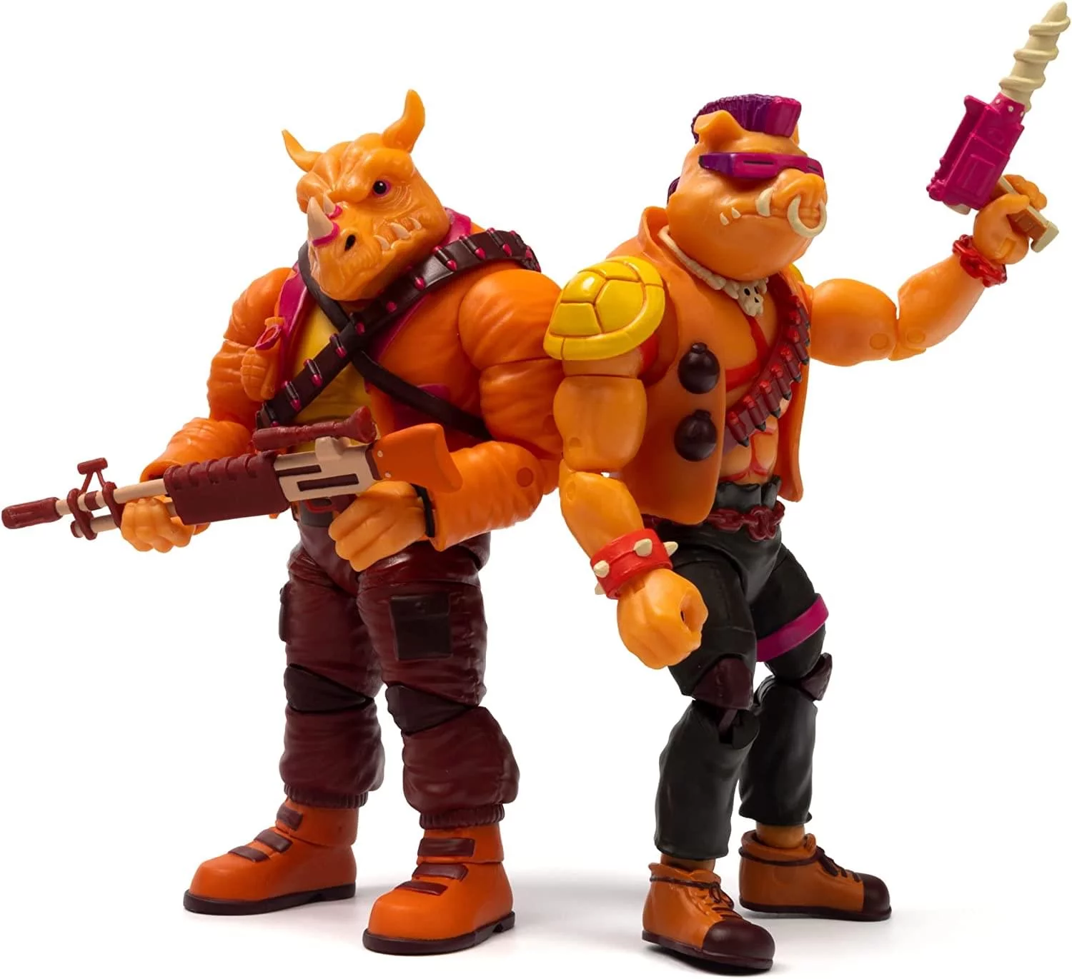 BST AXN Teenage Mutant Ninja Turtles Bebop  Rocksteady Arcade Flashing 2-Pack SDCC 2022 Ex