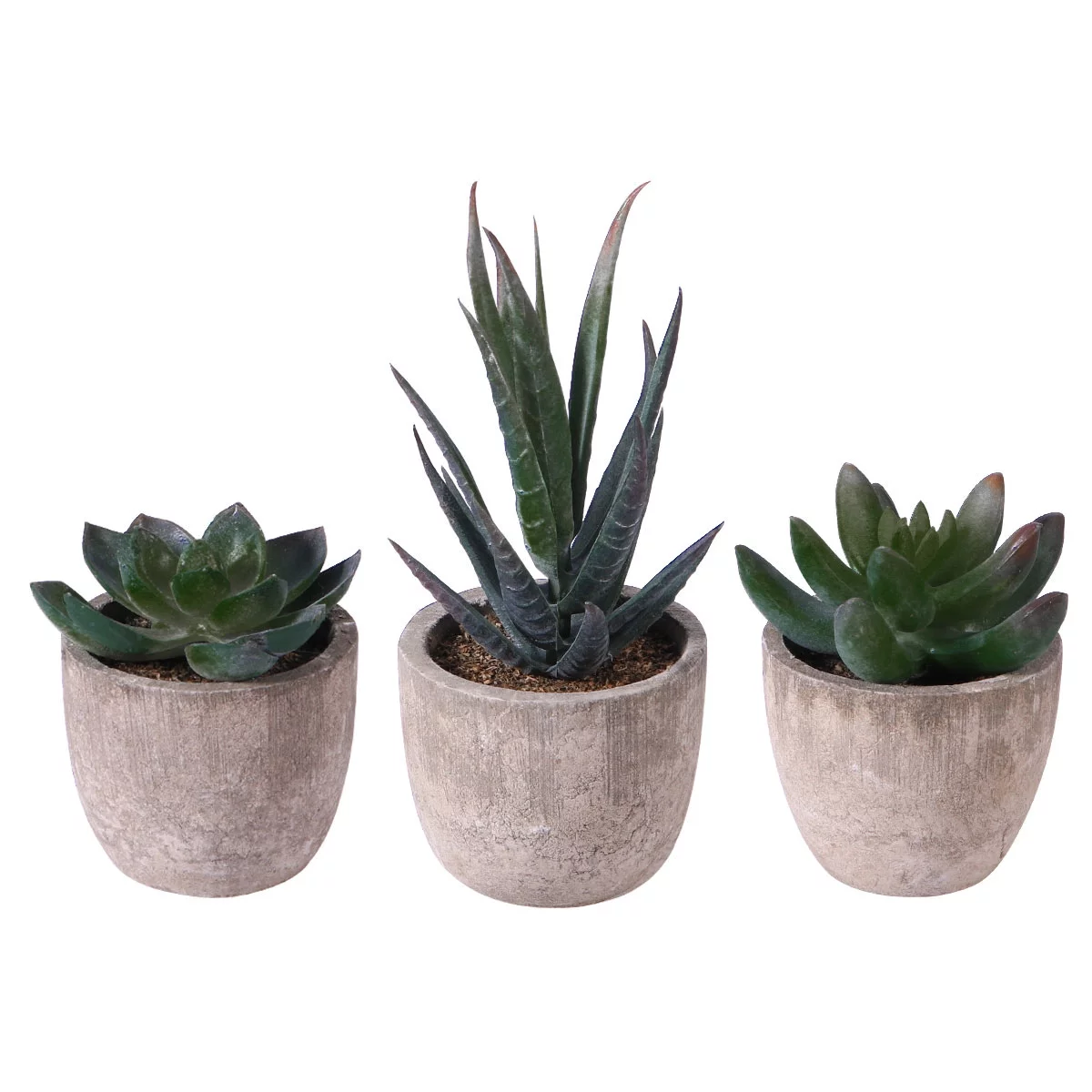 FRCOLOR 3pcs Decorative Faux Succulent Artificial Succulent Fake Simulation Plants with Pots