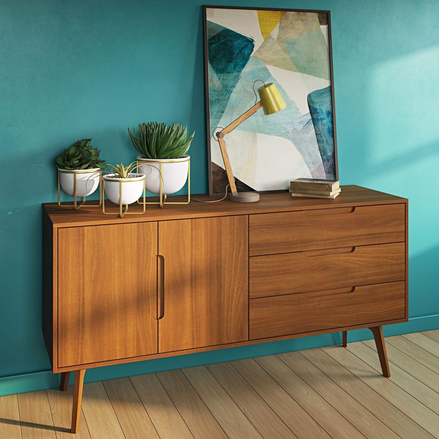 Mid Century Modern Planters (Set of 3)