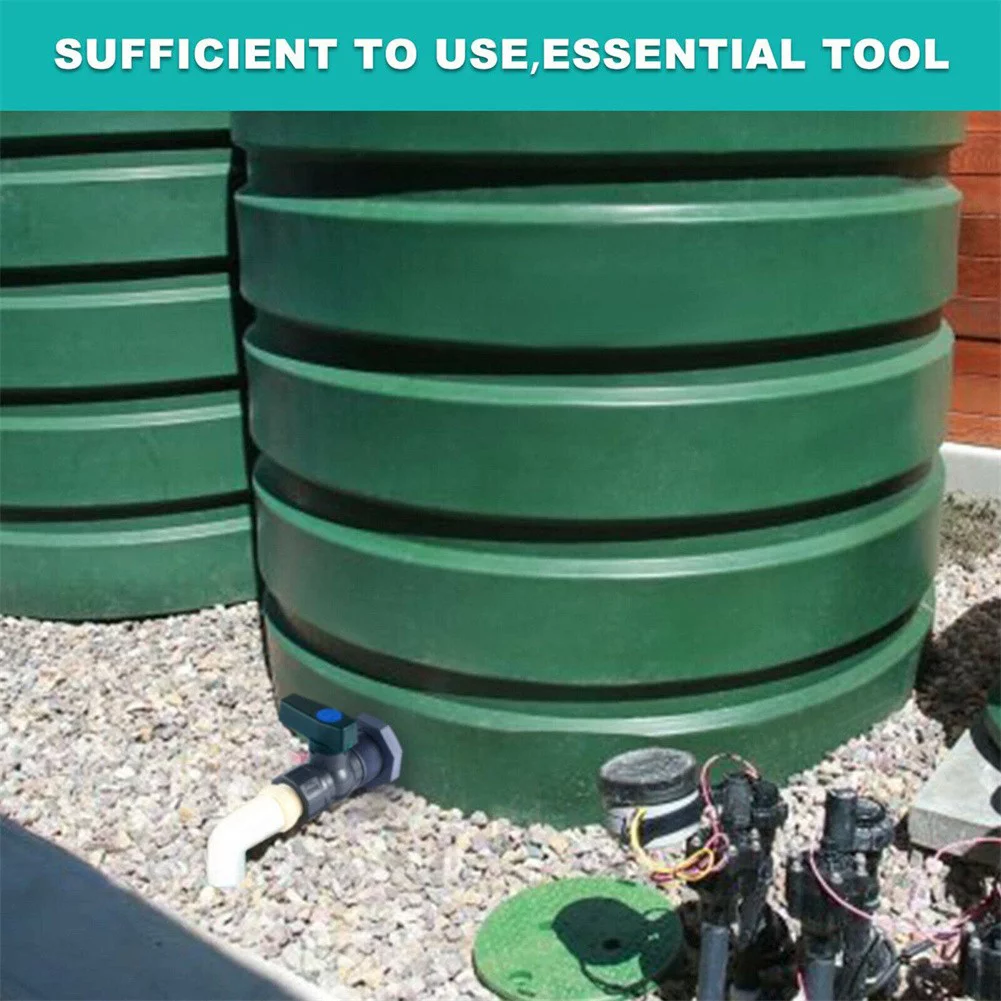 Tank Pool Bucket Rain Barrel Valve Diverter Seal Water Tight Garden Spigot Kit